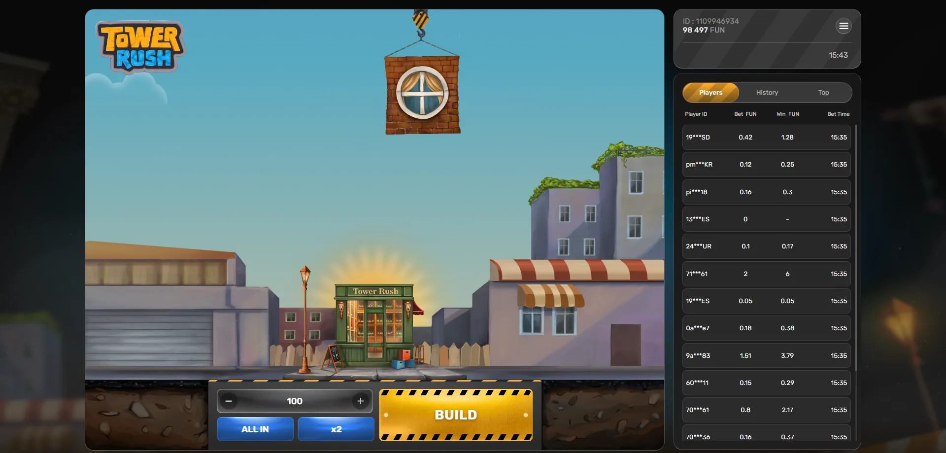 Tower Rush free demo — play without registration or deposit