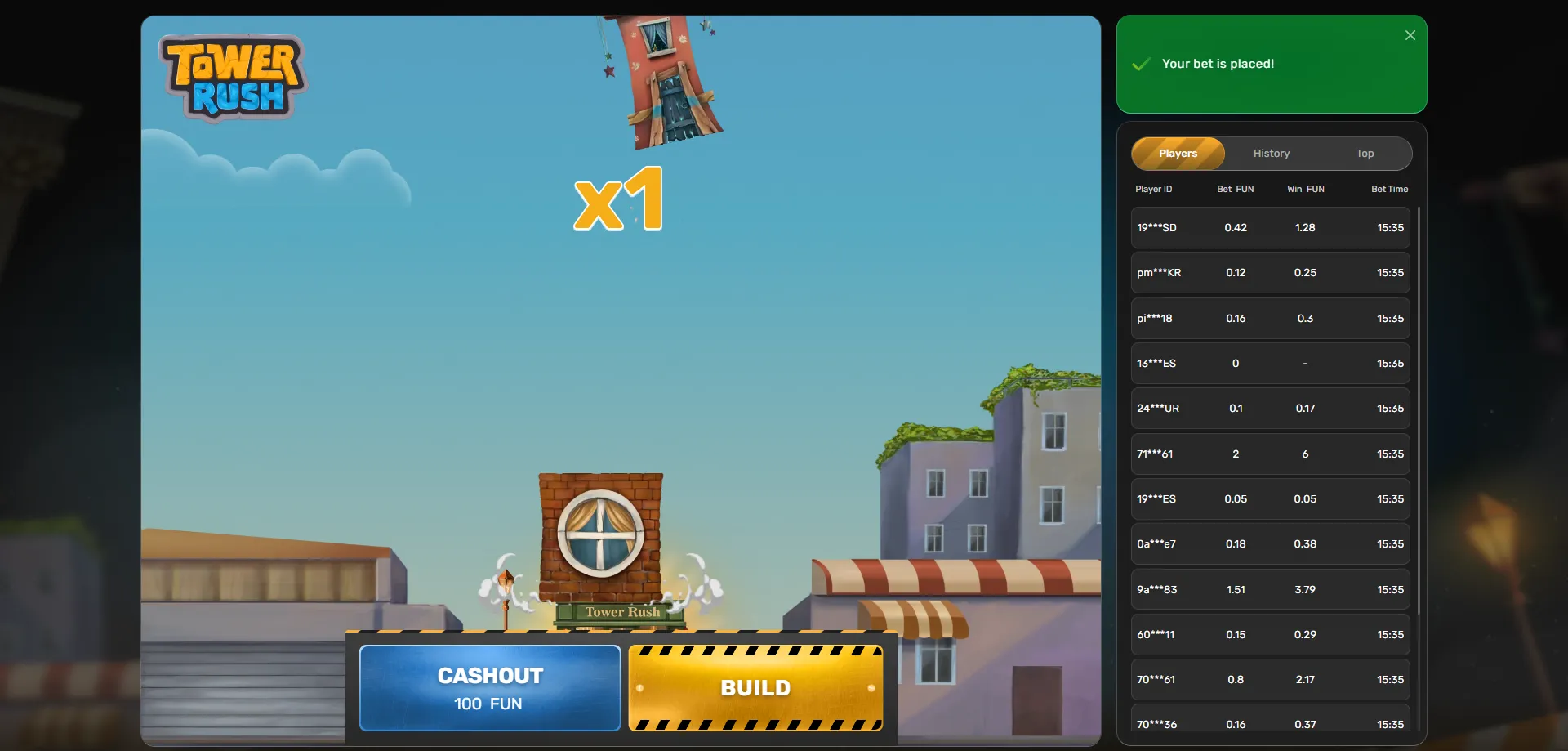 Tower Rush mobile app — play on Android and iOS smartphones